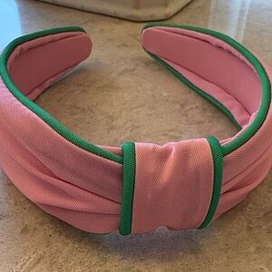 Lilly Pulitzer Pink Headband with Green Trim